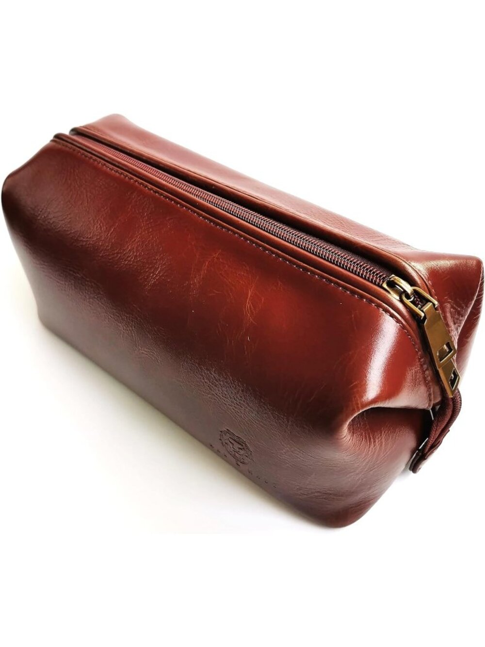 New Premium Leather Toiletry Bag Classic Dopp Kit Travel Shaving Bag 11 in